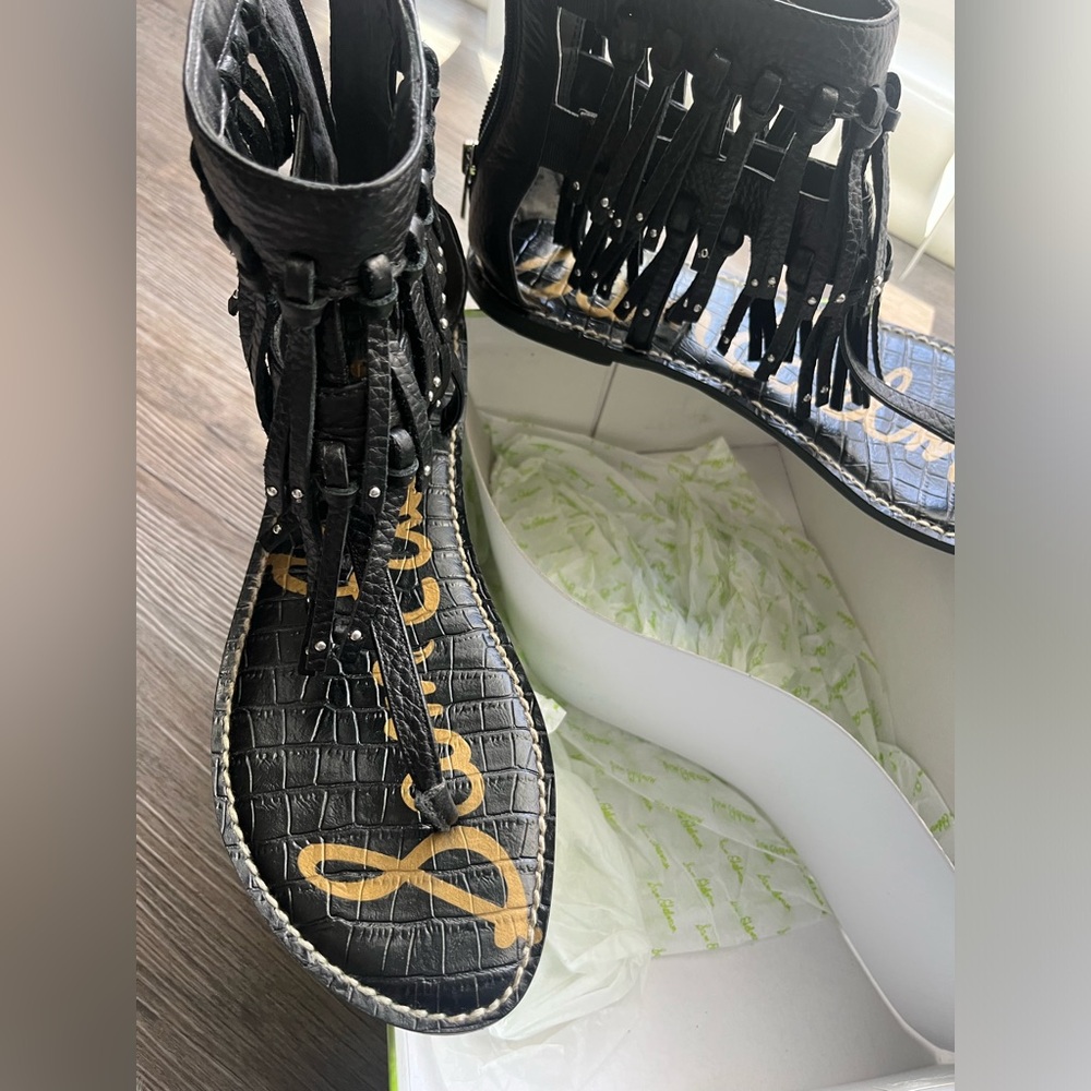 Sam Edelman, 9.5, Black Leather sandal